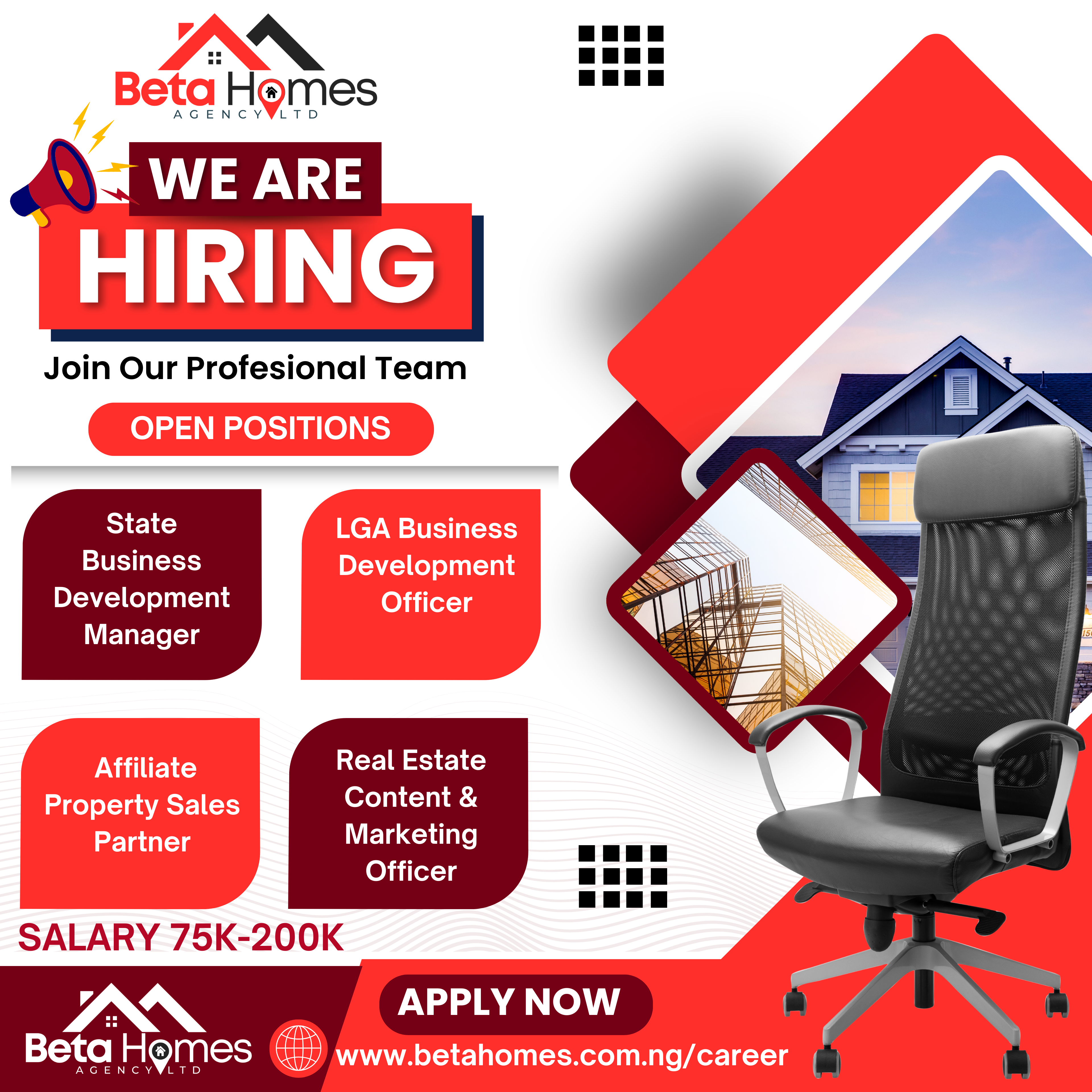 Join the BetaHomes Team – Exciting Career Opportunities Await!